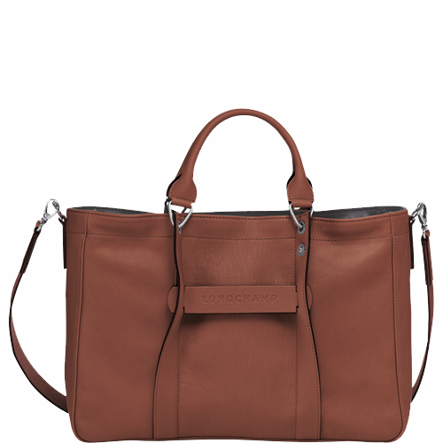 LONGCHAMP - Sac porté main M - 3D - Cognac BAGADIE PARIS