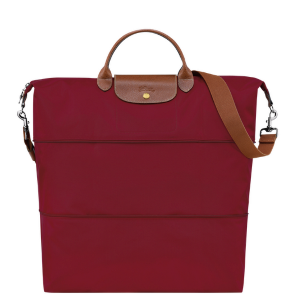 Sac longchamp cuir sales rouge
