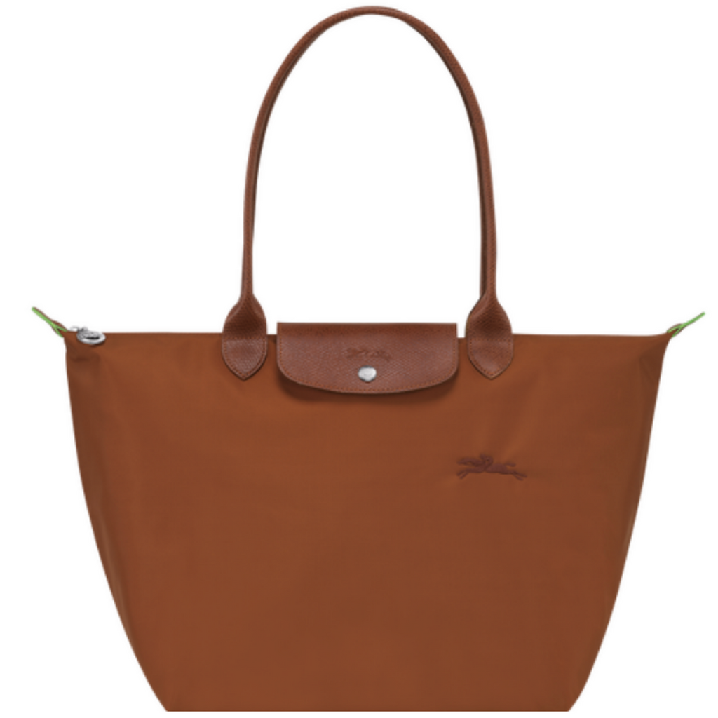 Sac shopping Le Pliage Green Longchamp couleur marron cognac