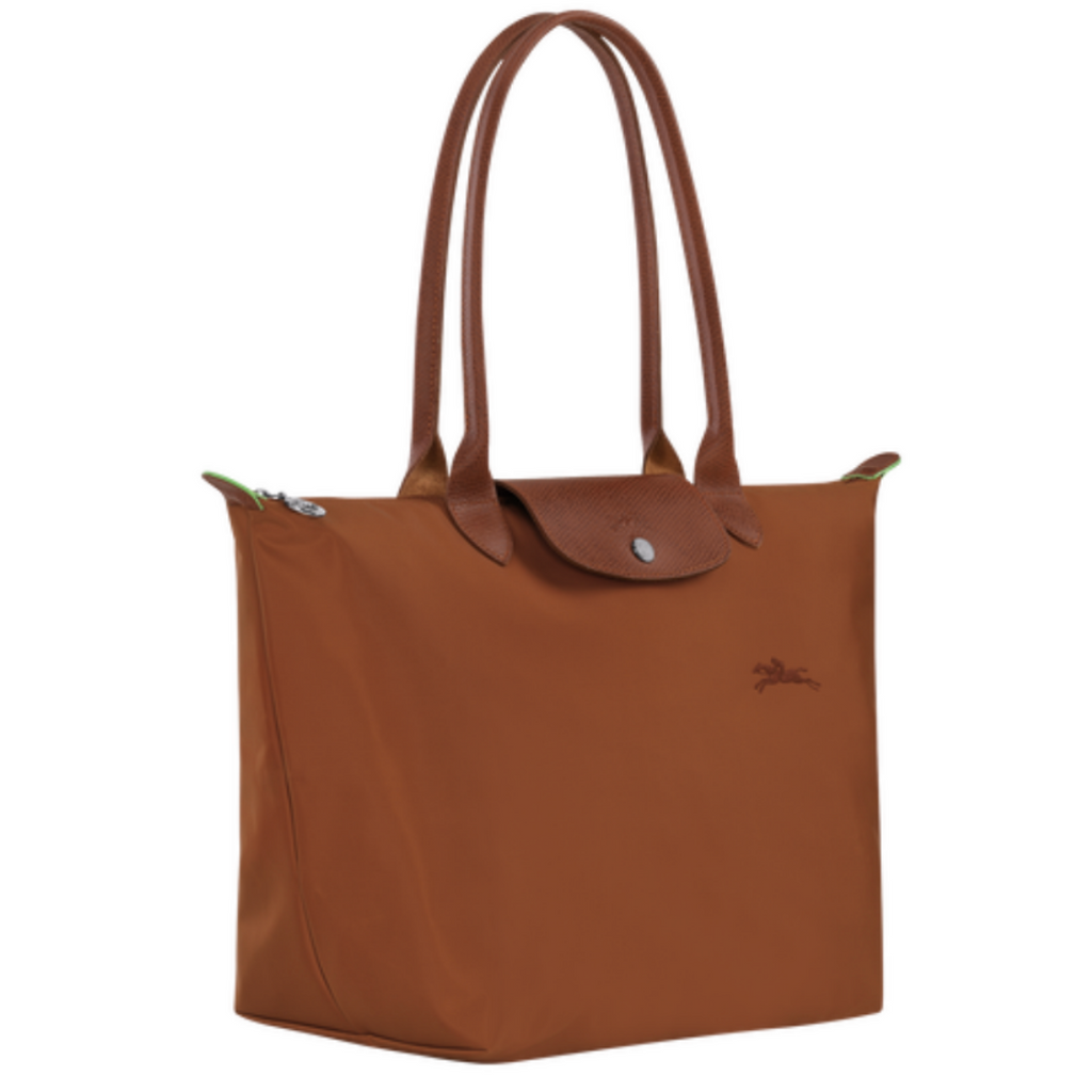 Sac shopping Le Pliage Green Longchamp couleur marron cognac