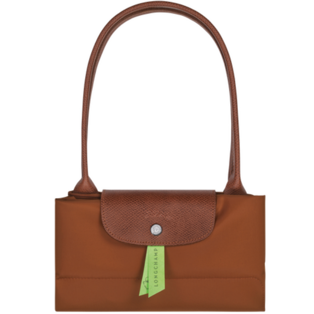 Sac shopping Le Pliage Green Longchamp couleur marron cognac