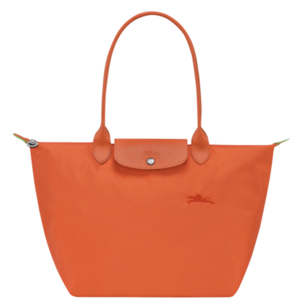 Sac shopping Le Pliage Green Longchamp couleur orange carotte