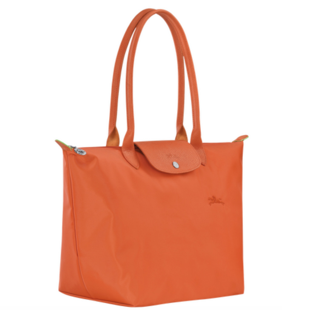 Sac shopping Le Pliage Green Longchamp couleur orange carotte