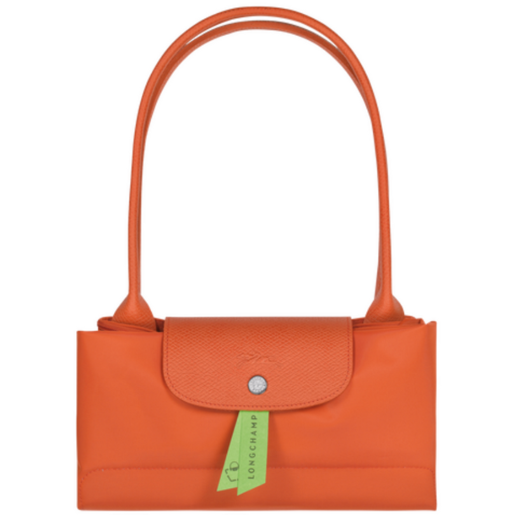 Sac shopping Le Pliage Green Longchamp couleur orange carotte