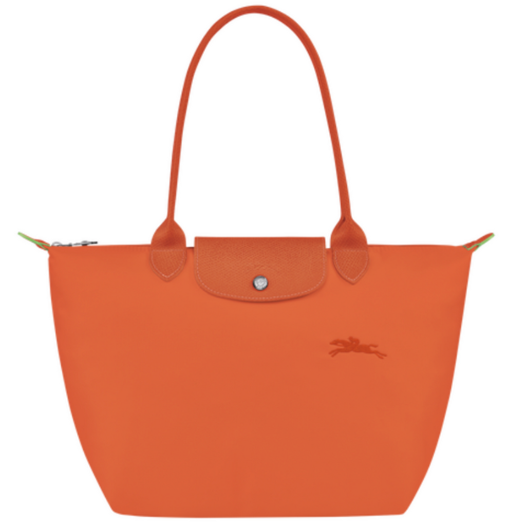 Sac shopping pliage green - porté épaule L Longchamp - Orange carotte