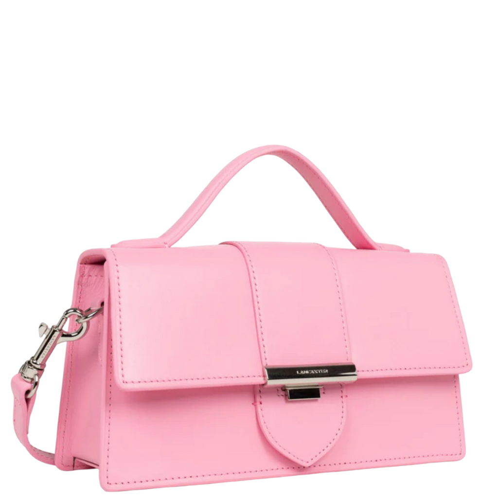 Sac baguette Lancaster en cuir ligne Paris Ily couleur rose