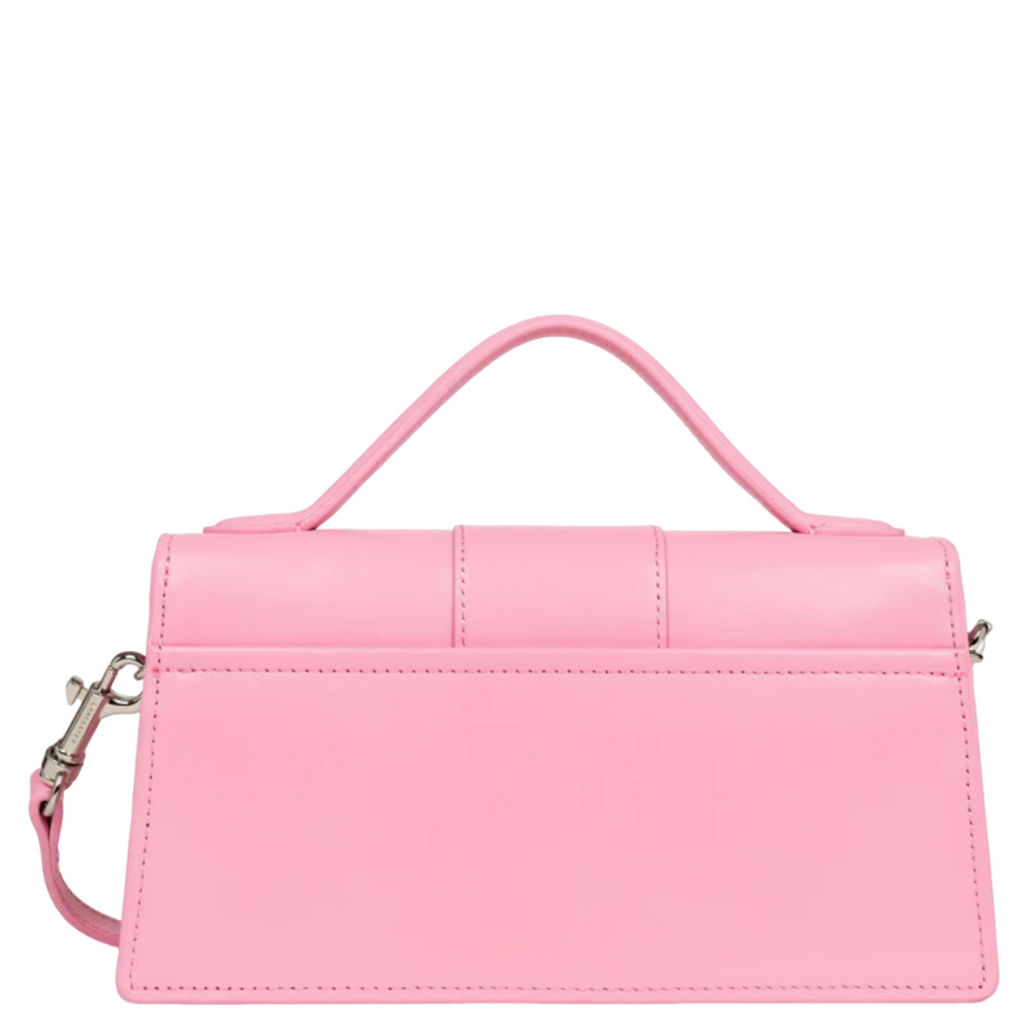 Sac baguette Lancaster en cuir ligne Paris Ily couleur rose