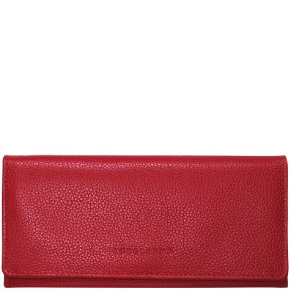 Porte monnaie longchamp rouge hot sale