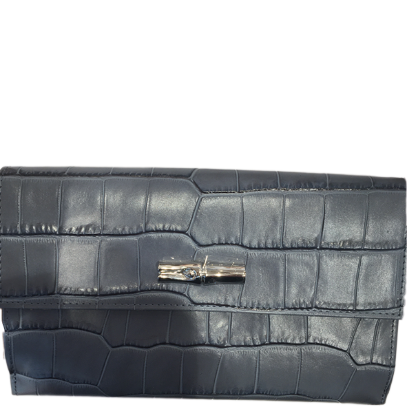 LONGCHAMP - Roseau Croco- Portefeuille - pilote BAGADIE PARIS