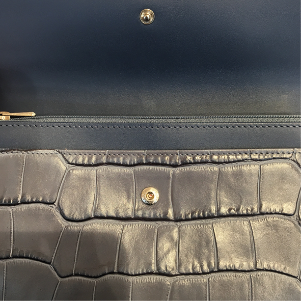 LONGCHAMP - Roseau Croco- Portefeuille - pilote BAGADIE PARIS