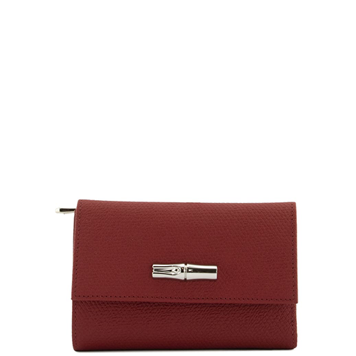 LONGCHAMP - Roseau - Portefeuille compact - Rouge BAGADIE PARIS