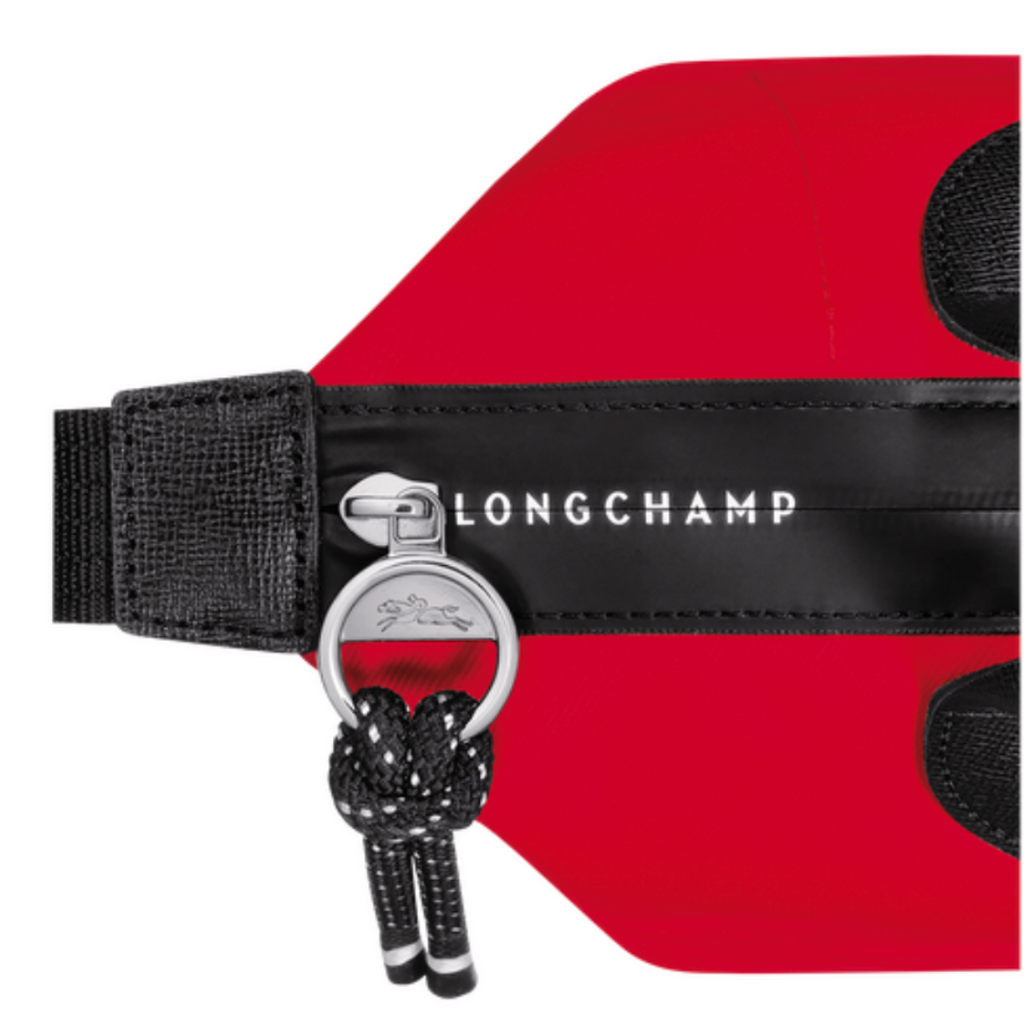 Sac à main S avec bandoulière Longchamp gamme Le Pliage Energy couleur rouge coquelicot