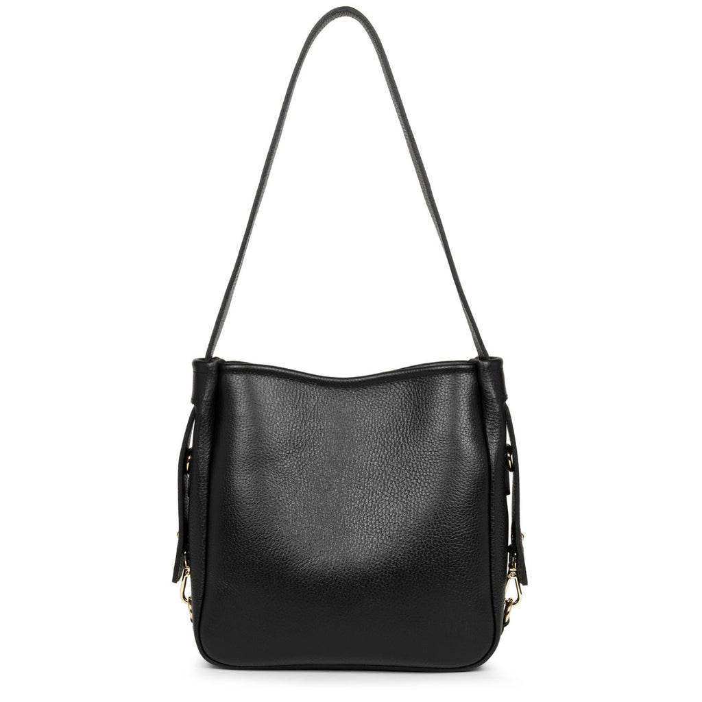 LANCASTER - Sac seau - Foulonné Double - Noir BAGADIE PARIS