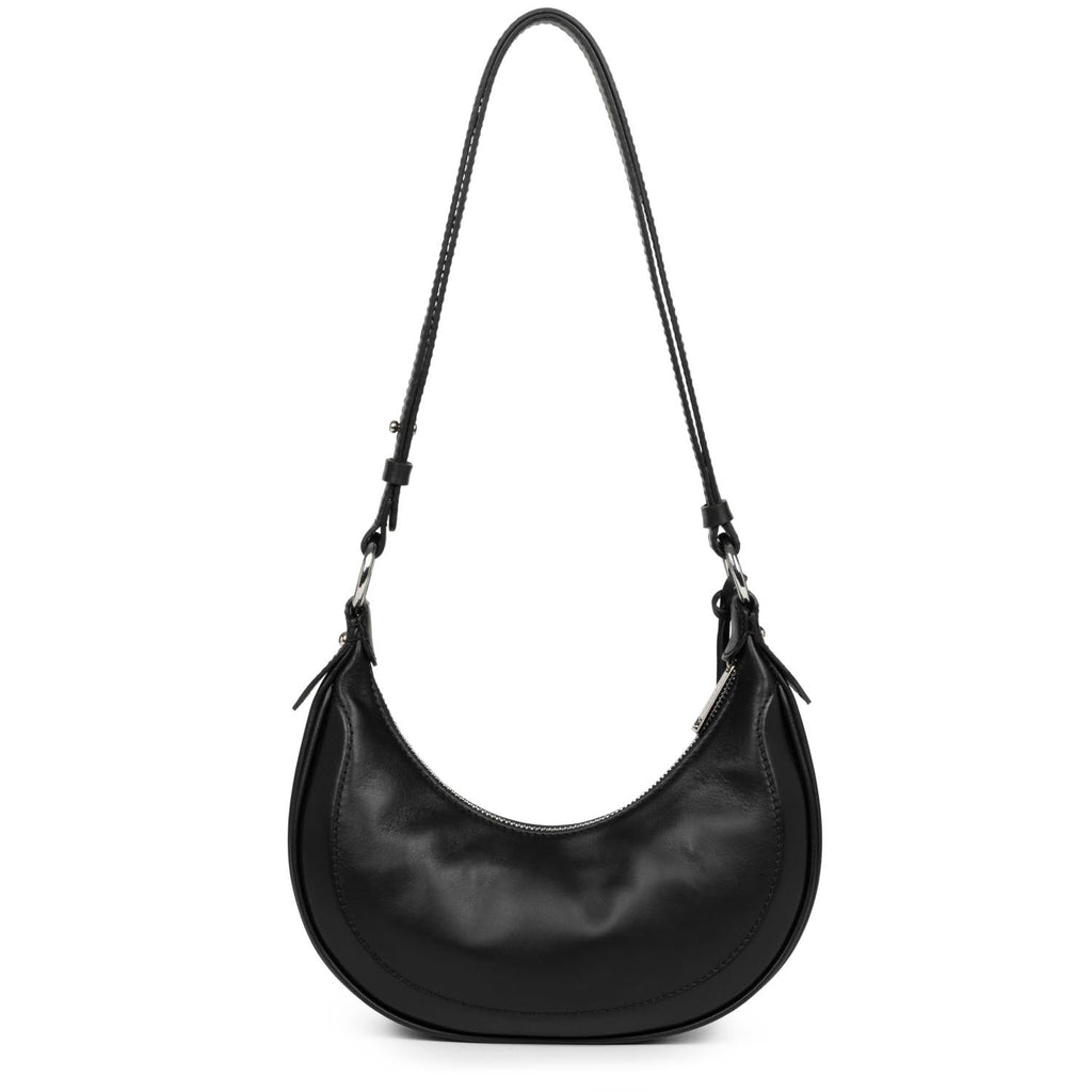 LANCASTER - Sac hobo cuir - Noholita Day - Noir