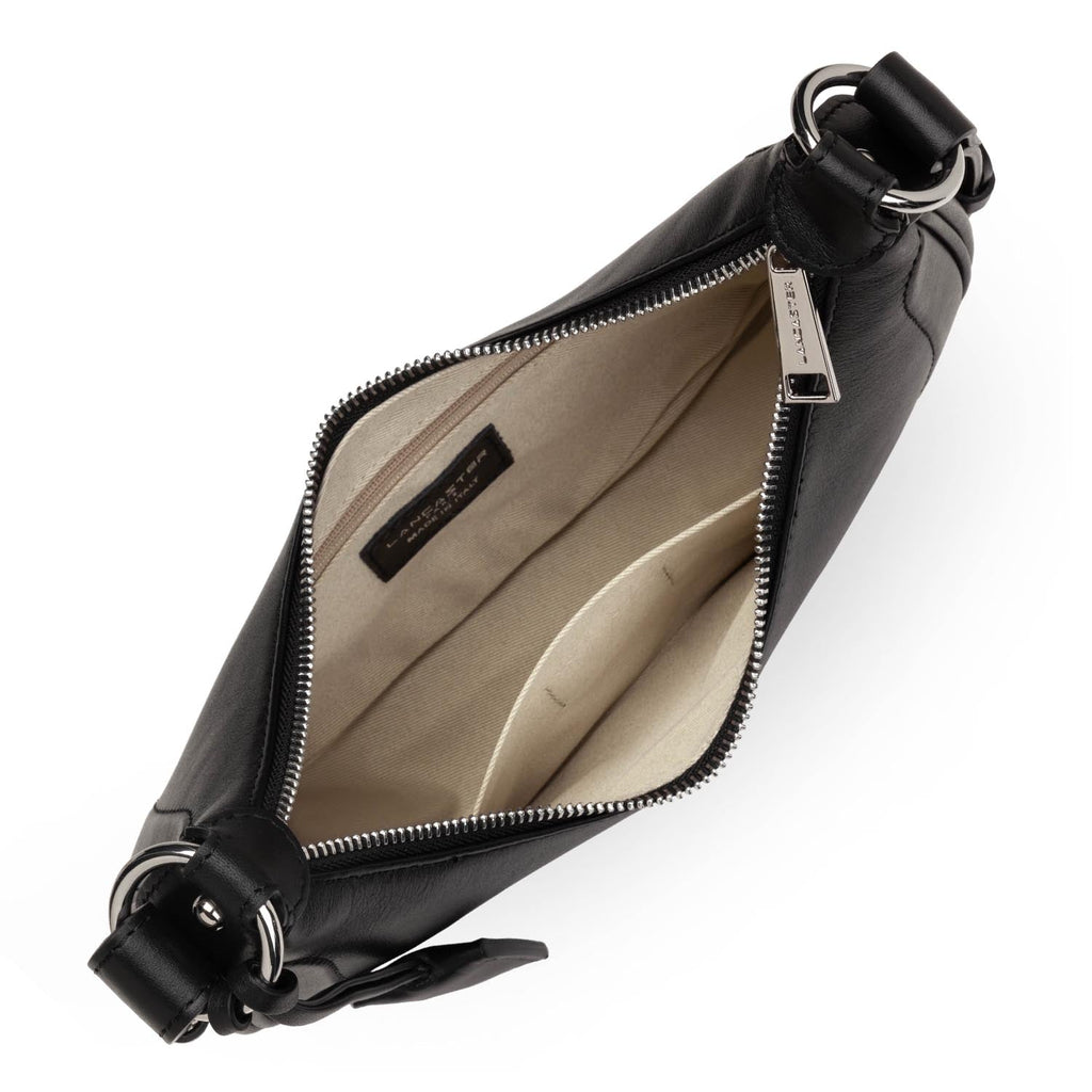 LANCASTER - Sac hobo cuir - Noholita Day - Noir