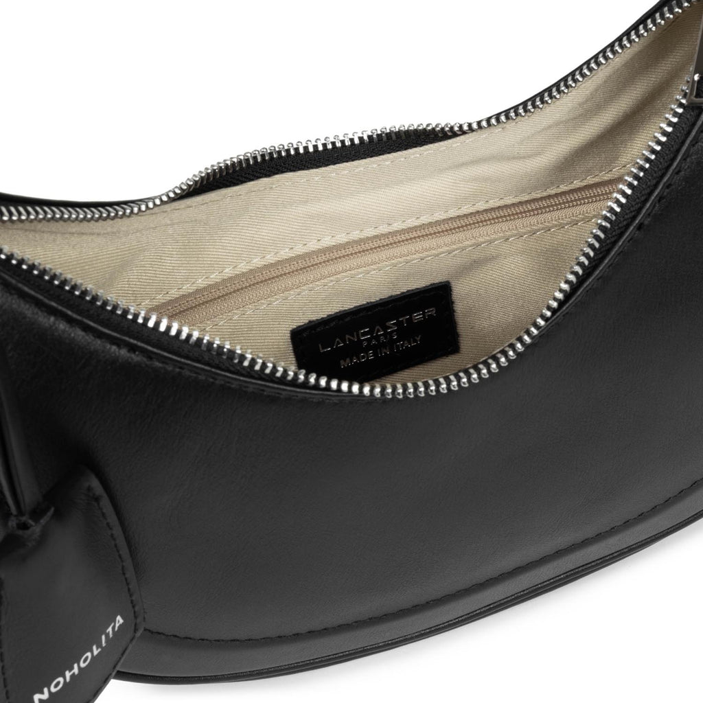 LANCASTER - Sac hobo cuir - Noholita Day - Noir