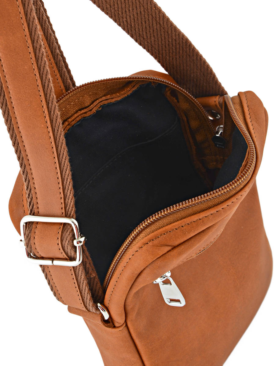 LES ATELIERS FOURÈS - Sac bandoulière cuir - Baroudeur