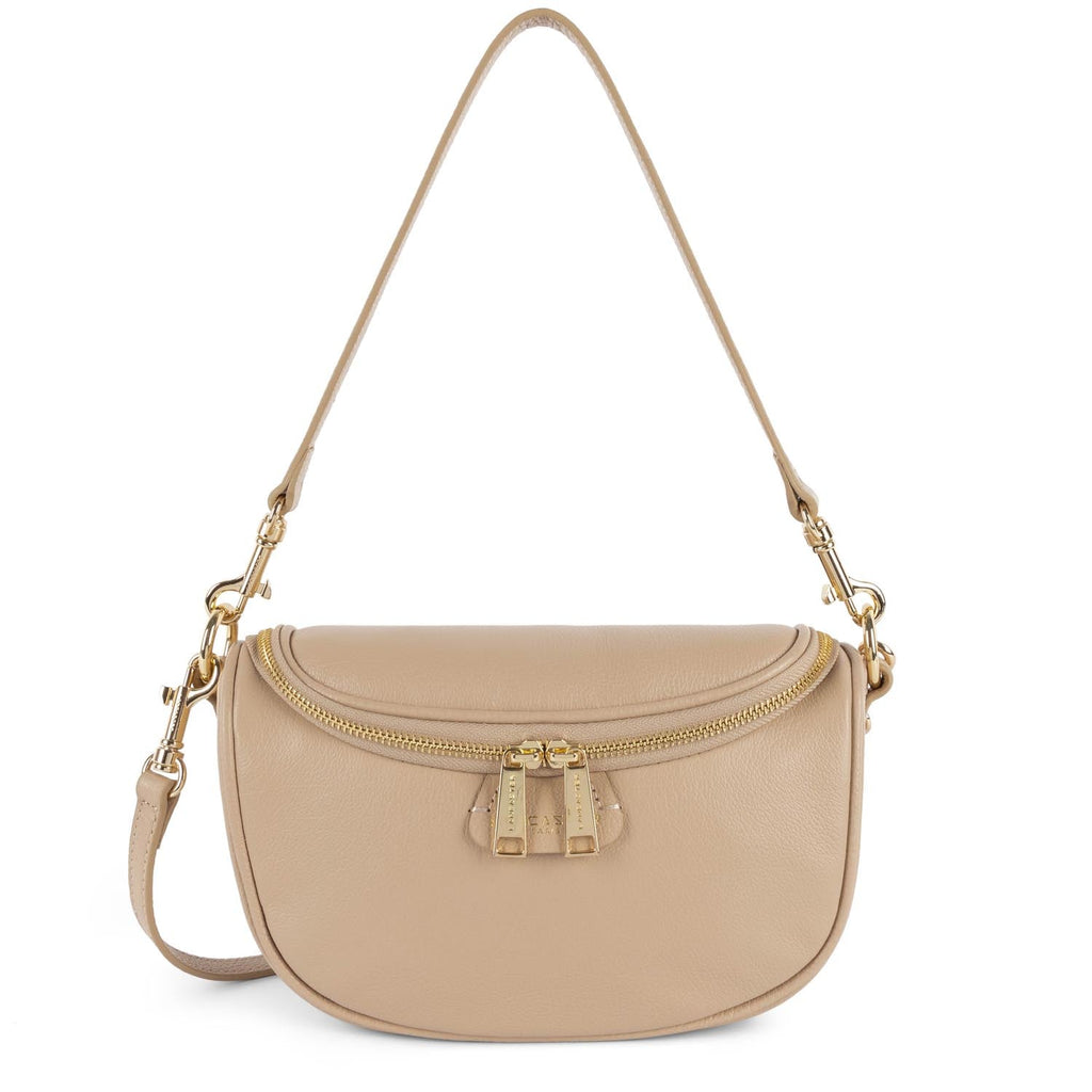 LANCASTER - Sac vanity cuir - Dune - Beige foncé