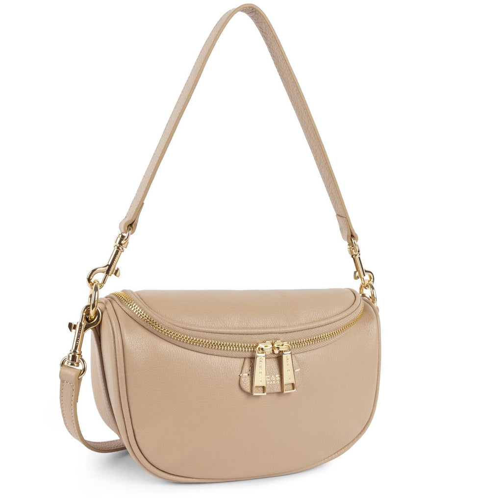 LANCASTER - Sac vanity cuir - Dune - Beige foncé