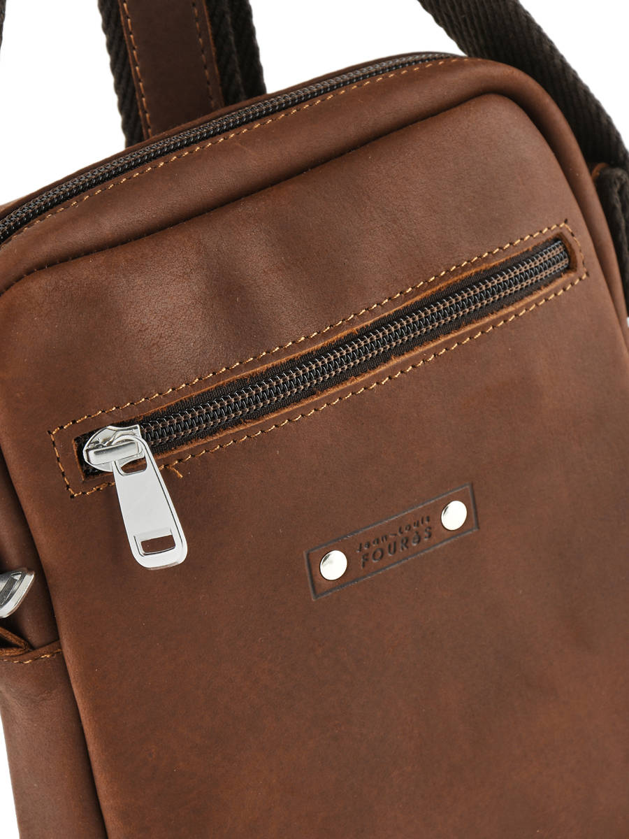 LES ATELIERS FOURÈS - Sac bandoulière cuir - Baroudeur