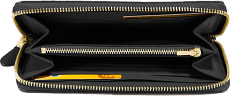 COACH Petite maroquinerie Portefeuille long zipée - Noir BAGADIE PARIS