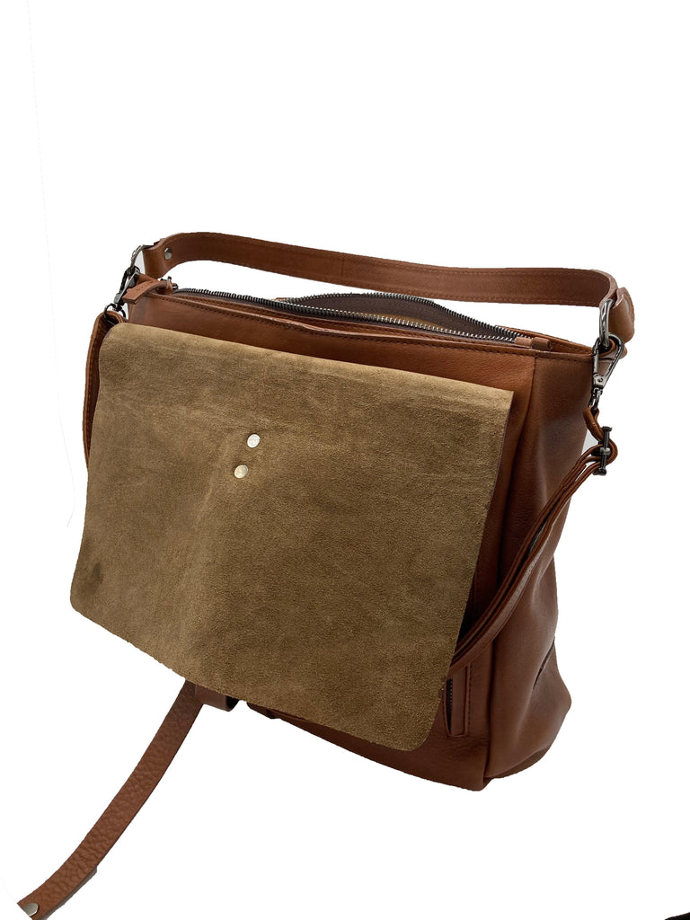 BRUNO ROSSI - Grand sac à main en cuir - Vintage