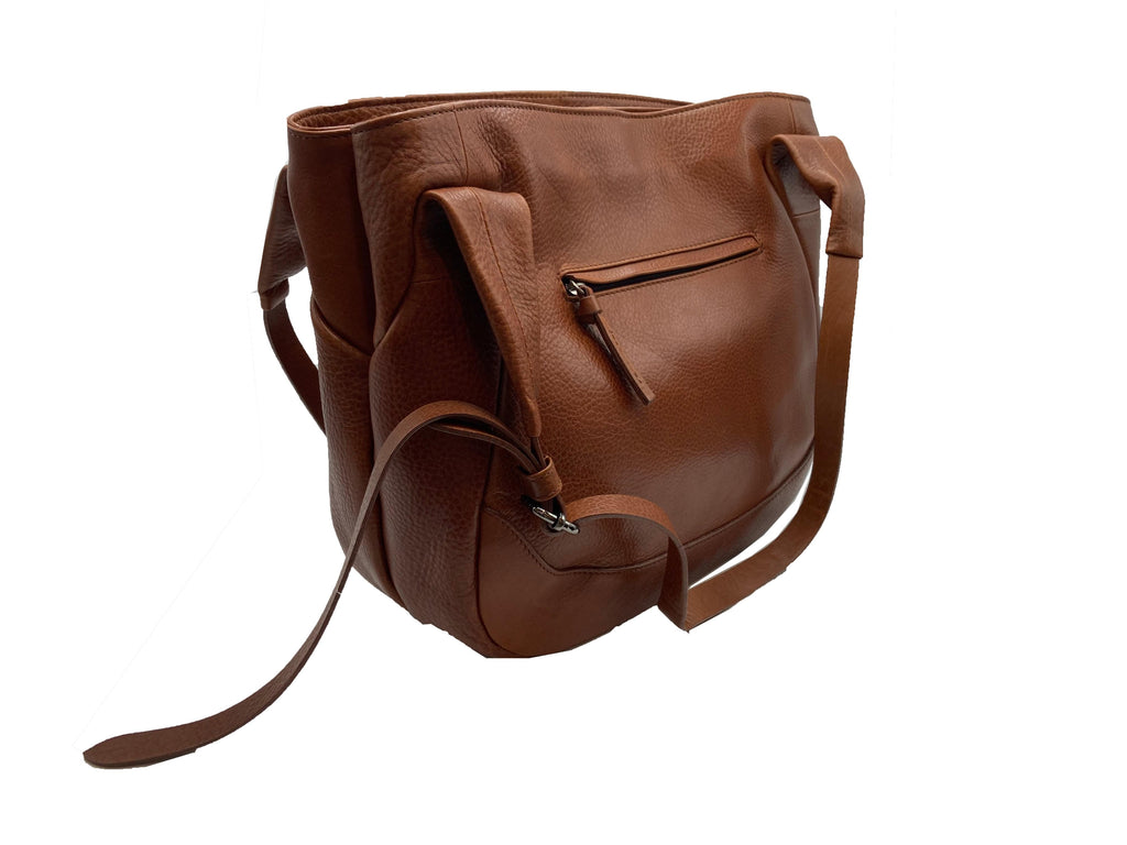 BRUNO ROSSI - Grand sac à main en cuir - Vintage