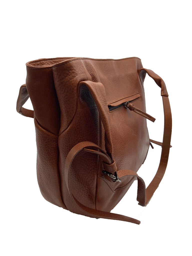 BRUNO ROSSI - Grand sac à main en cuir - Vintage