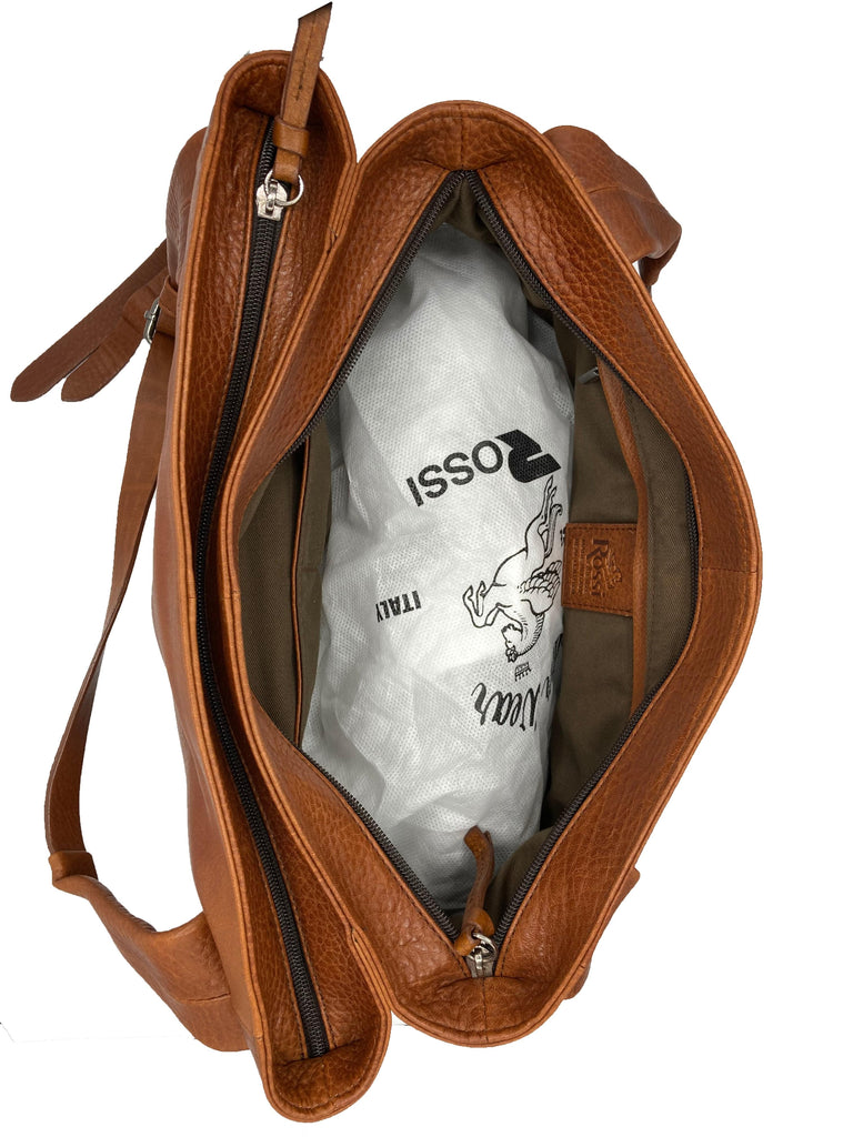 BRUNO ROSSI - Grand sac à main en cuir - Vintage