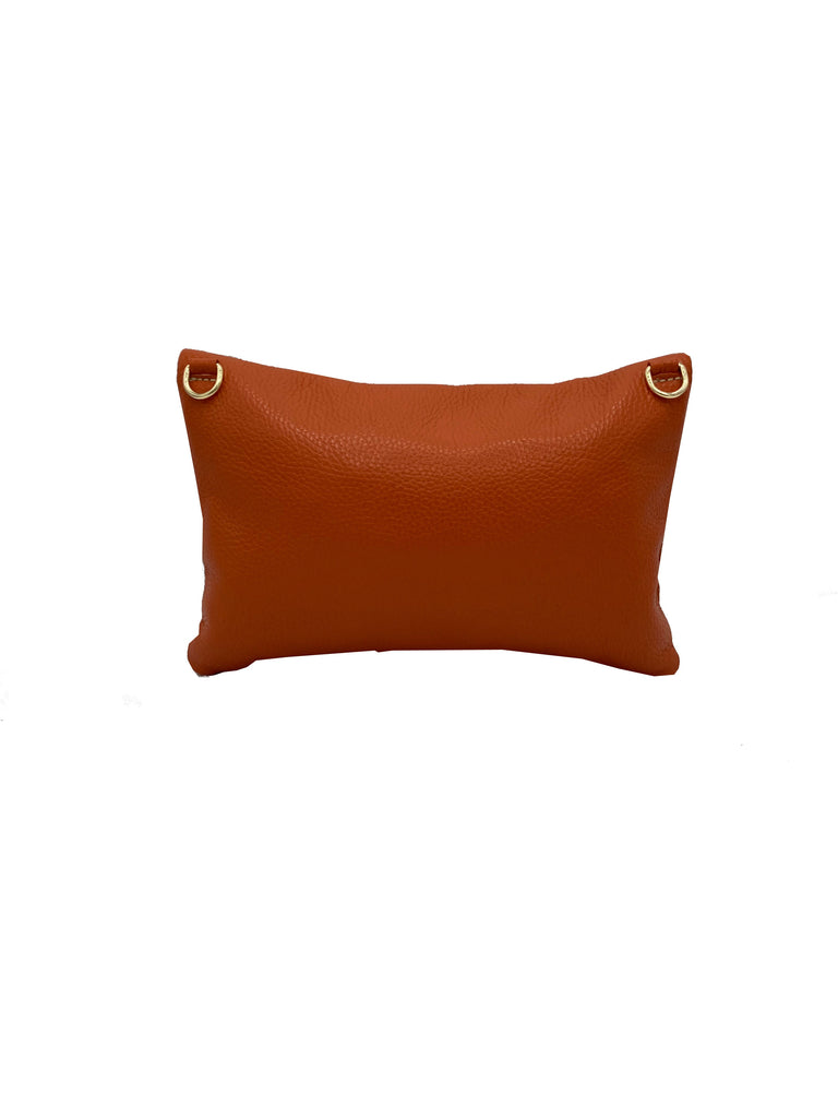 BRUNO ROSSI - Sac à main à bandoulière avec fermoir magnétique - Orange