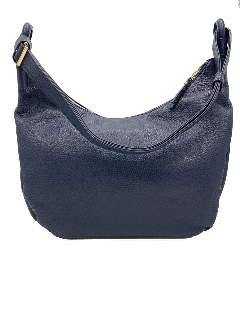 BRUNO ROSSI - Grand sac à main porté épaule - Bleu foncé