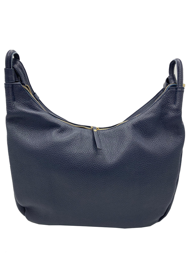 BRUNO ROSSI - Grand sac à main porté épaule - Bleu foncé
