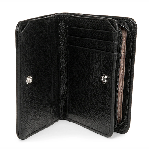 LANCASTER - Portefeuille dos à dos Zippé Foulonne PM - Noir