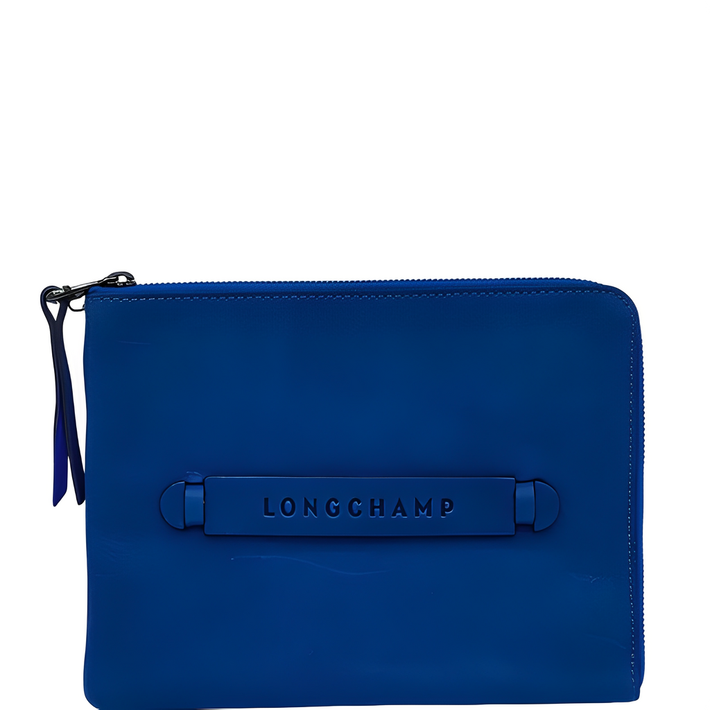 LONGCHAMP - Pochette zippée - 3D - bleu saphir