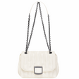 Sac bandoulière chaîne en cuir blanc LONGCHAMP gamme Brioche