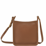 Sac porté travers en cuir LONGCHAMP gamme Le Foulonné couleur caramel