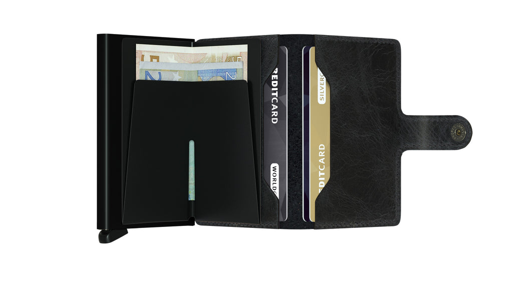 SECRID - Porte cartes Miniwallet Vintage - Black BAGADIE PARIS