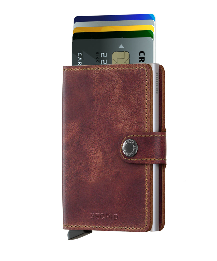 SECRID - Porte cartes Miniwallet Vintage - Brown BAGADIE PARIS