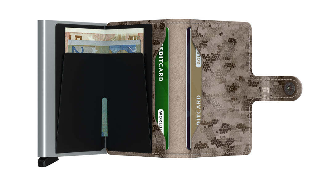 SECRID - Porte cartes Miniwallet Crisple - Taupe Camouflage BAGADIE PARIS