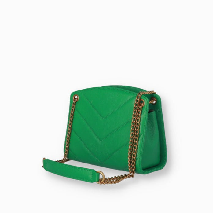 NAT & NIN - Sac chaînes matelassé petit format - MINI SIMONE - Menthe