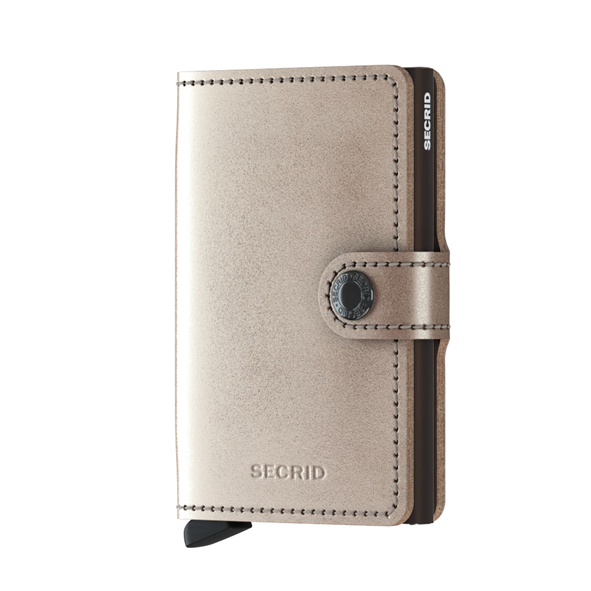 SECRID - Porte cartes Miniwallet Metallic - Champagne BAGADIE PARIS