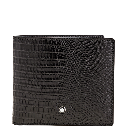MONTBLANC Portefeuille 4cc Meisterstück Selection Lézard - Noir BAGADIE PARIS