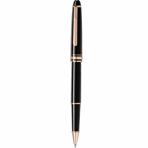 TRES BEAU STYLO BILLE MONTBLANC MEISTERSTÜCK EN RESINE NOIRE & PL