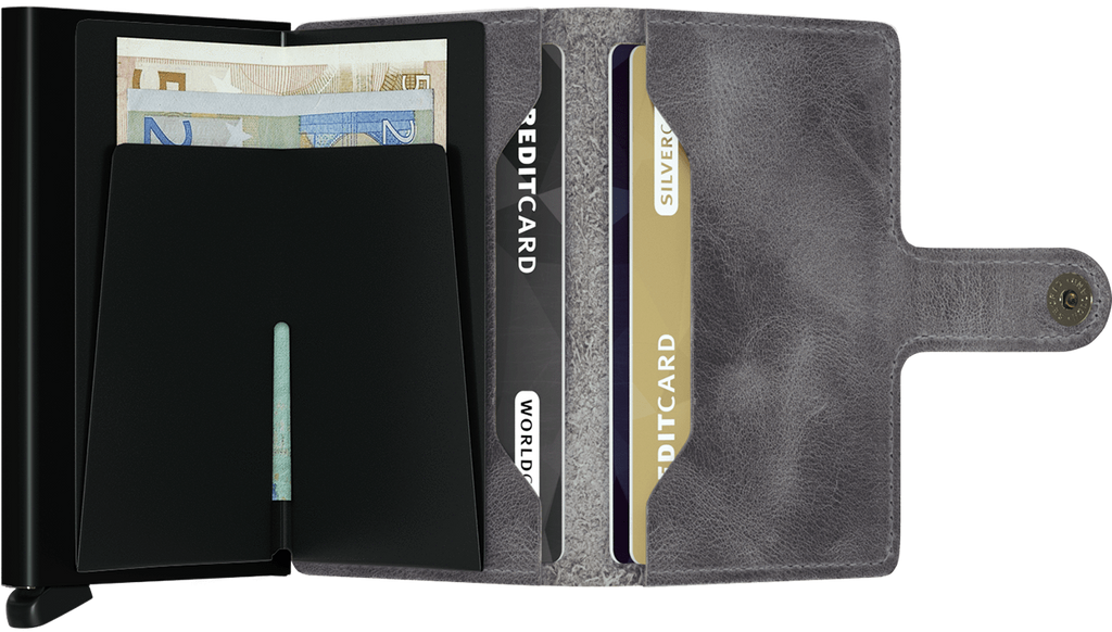 SECRID - Porte cartes Miniwallet Vintage - Gris BAGADIE PARIS