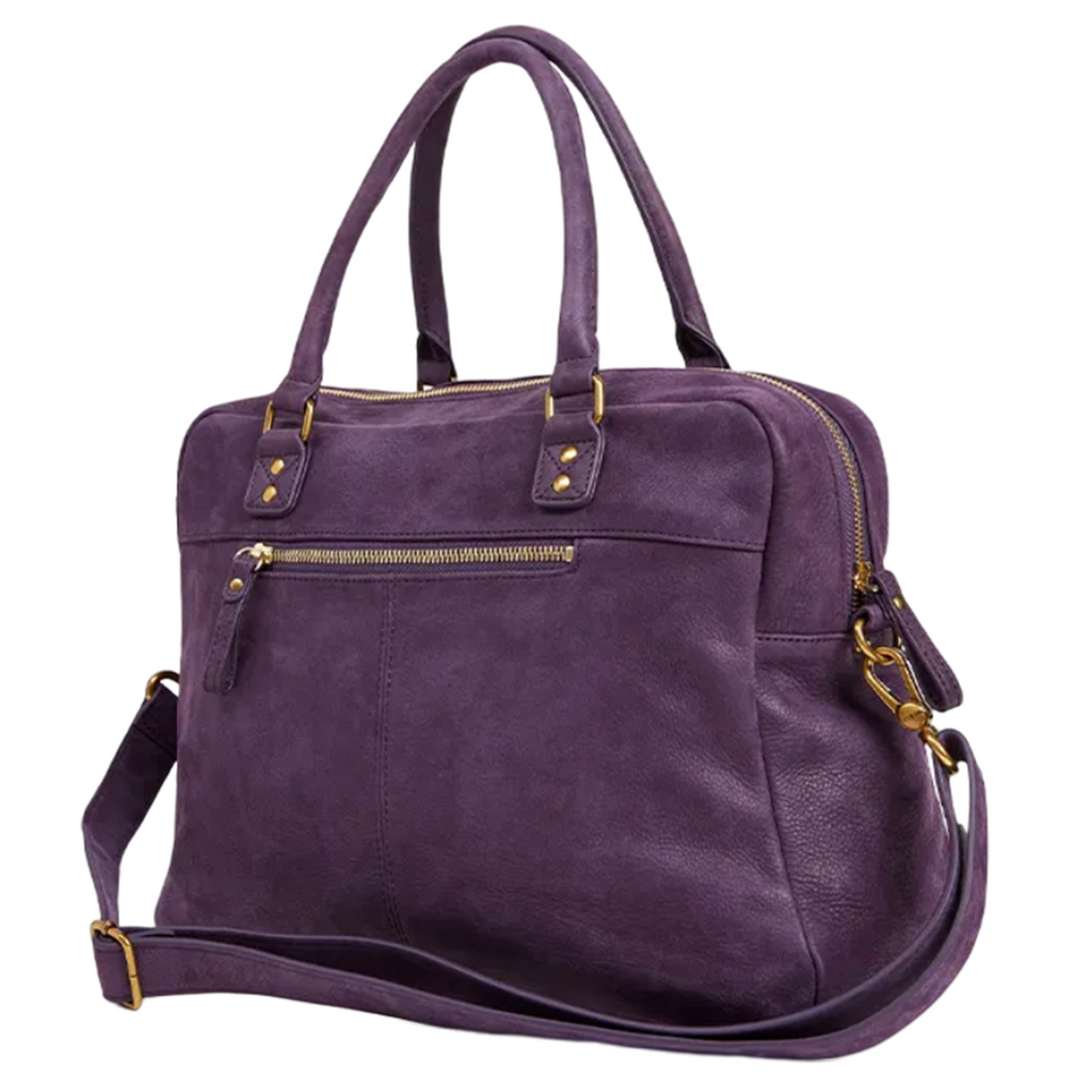 Sac Nat & Nin - modèle Macy - sac porté épaule en cuir myrtille