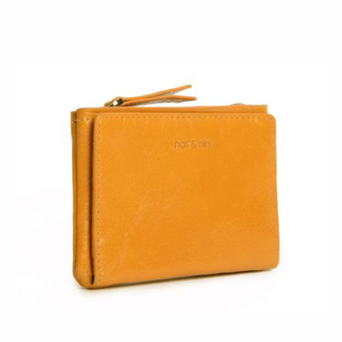 Porte-monnaie en cuir Nat & Nin Soly en couleur jaune
