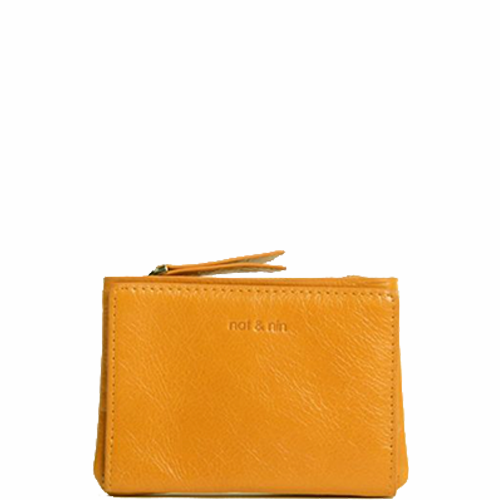 Porte-monnaie en cuir Nat & Nin Soly en couleur jaune