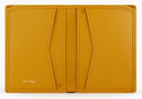 Porte-cartes femme Le Tanneur en cuir lisse gamme Charlotte couleur jaune osier