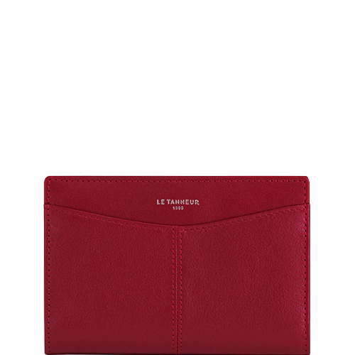 Porte passeport femme Le Tanneur en cuir lisse gamme Charlotte couleur rose fushia