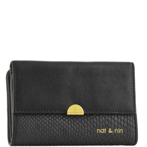 NAT NIN Portefeuille compact Lotti Noir BAGADIE PARIS
